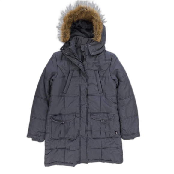 ALPHA INDUSTRIES Madison Vegan Fur Parka Puffer Jacket Military Cargo Gorpcore - Picture 3 of 15